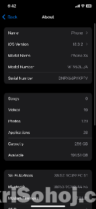 iphone xs (usa) varint 256gb